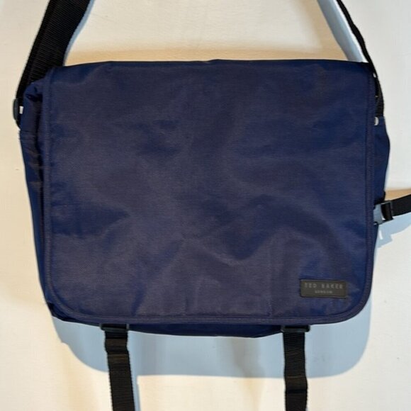 Ted Baker London navy blue nylon Crossbody messenger bag - Picture 1 of 11